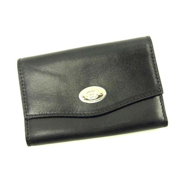 Authentic Used Gucci Key holder Key case Interlocking Black Woman unisex - Picture 1 of 6